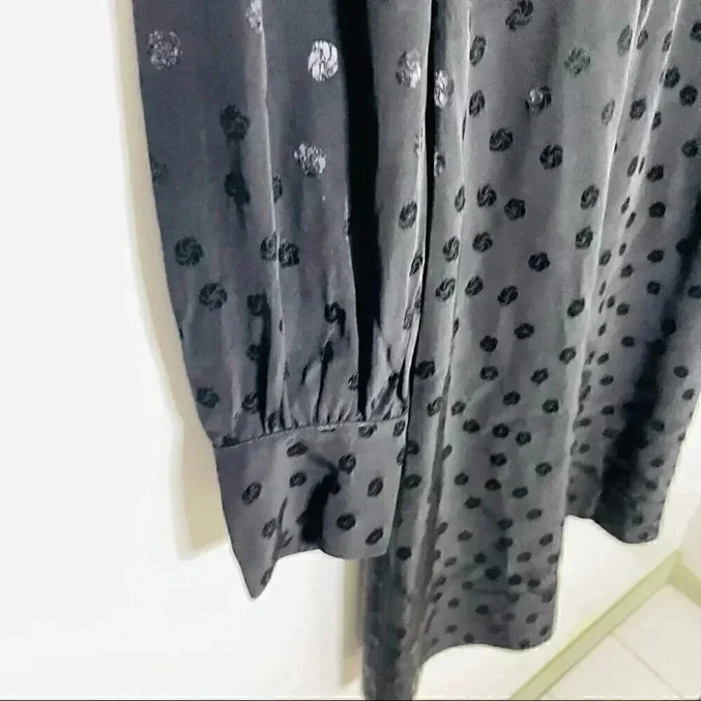 NWT J.Crew Shift Dress Jacquard Dot Black
